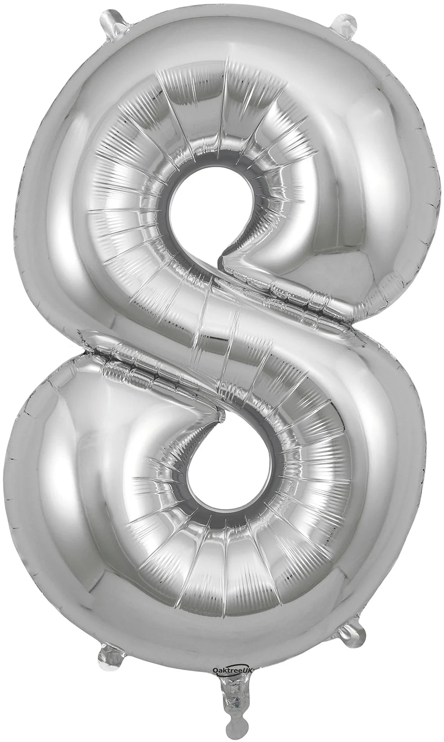 34" Foil Number Balloon - 0 to 9 - Silver