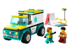 Emergency Ambulance and Snowboarder
