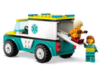 Emergency Ambulance and Snowboarder
