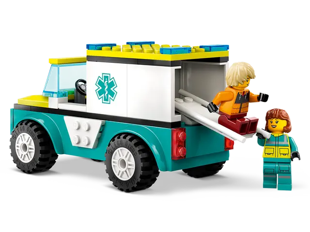 Emergency Ambulance and Snowboarder