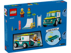Emergency Ambulance and Snowboarder