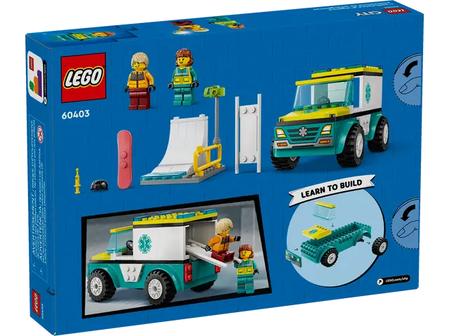Emergency Ambulance and Snowboarder