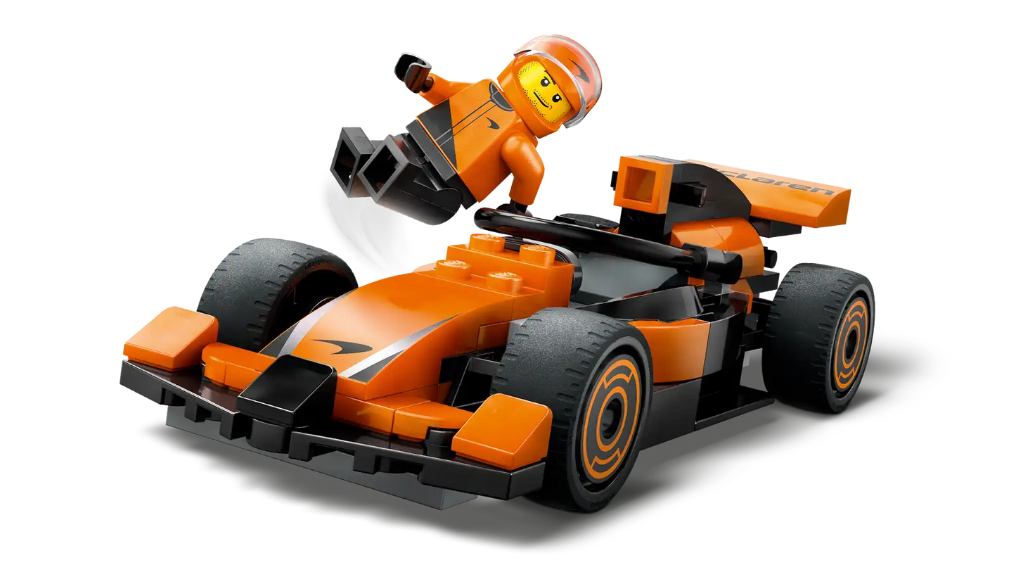 Driver with McLaren Race Car