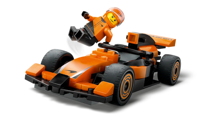 Driver with McLaren Race Car