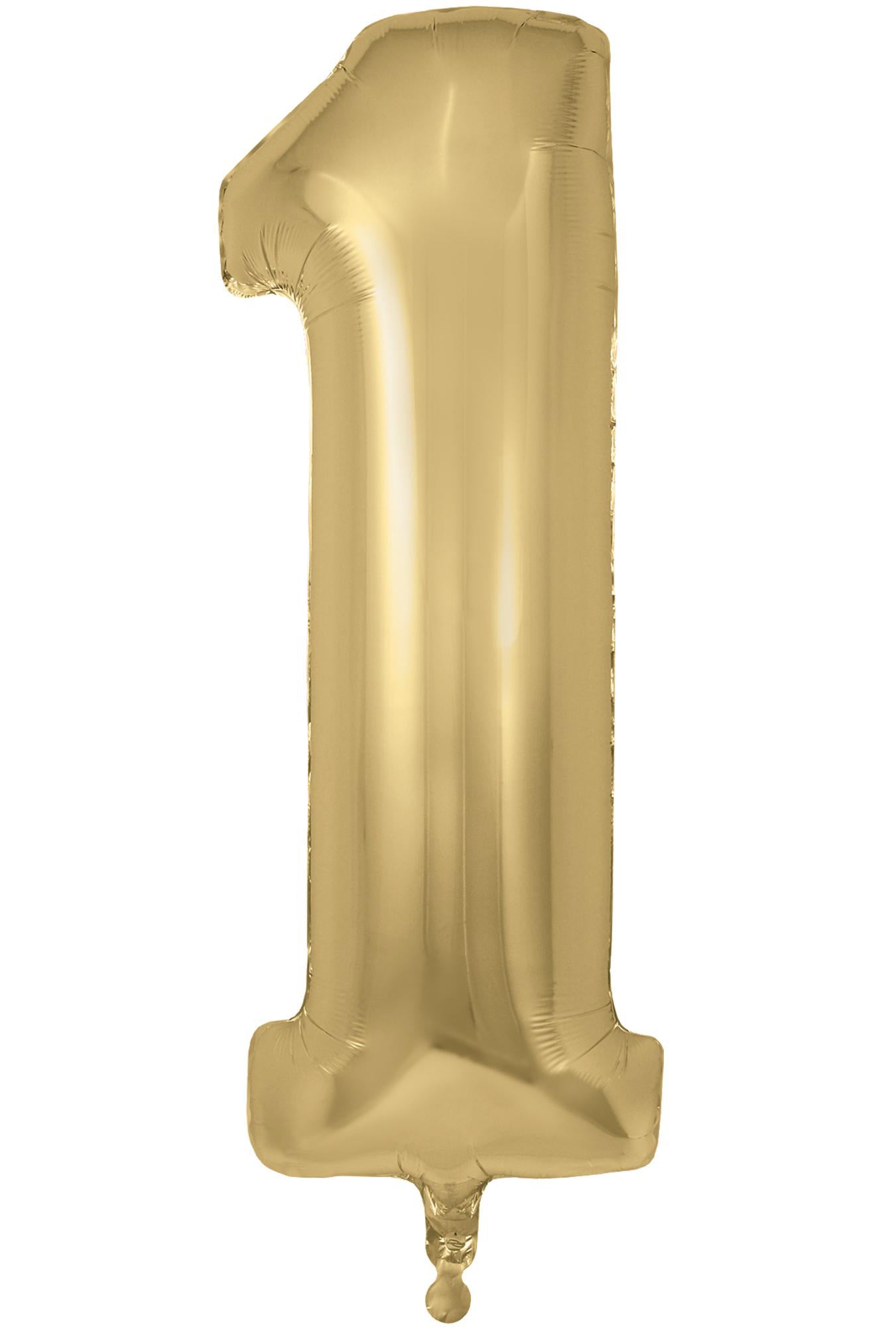 34" Foil Number Balloon - Gold