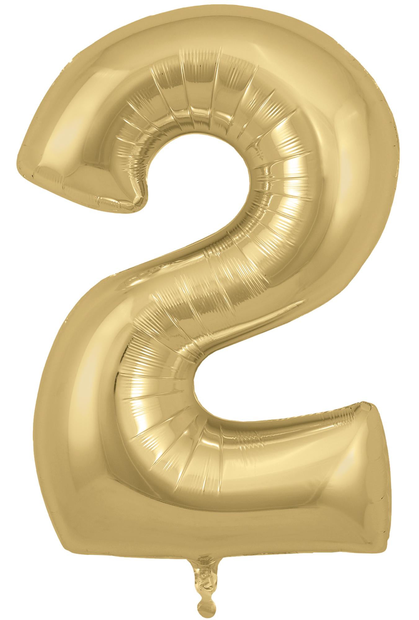34" Foil Number Balloon - Gold