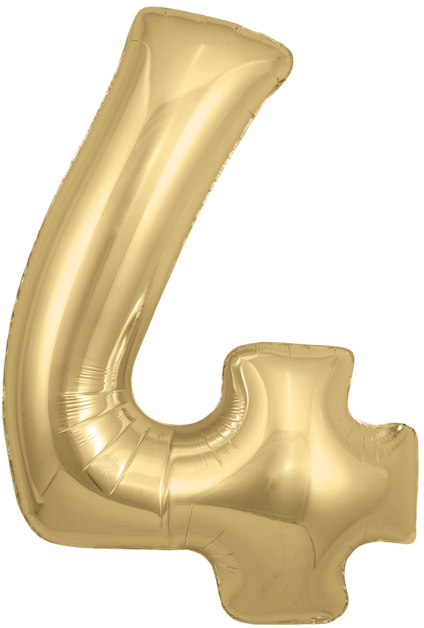 34" Foil Number Balloon - Gold