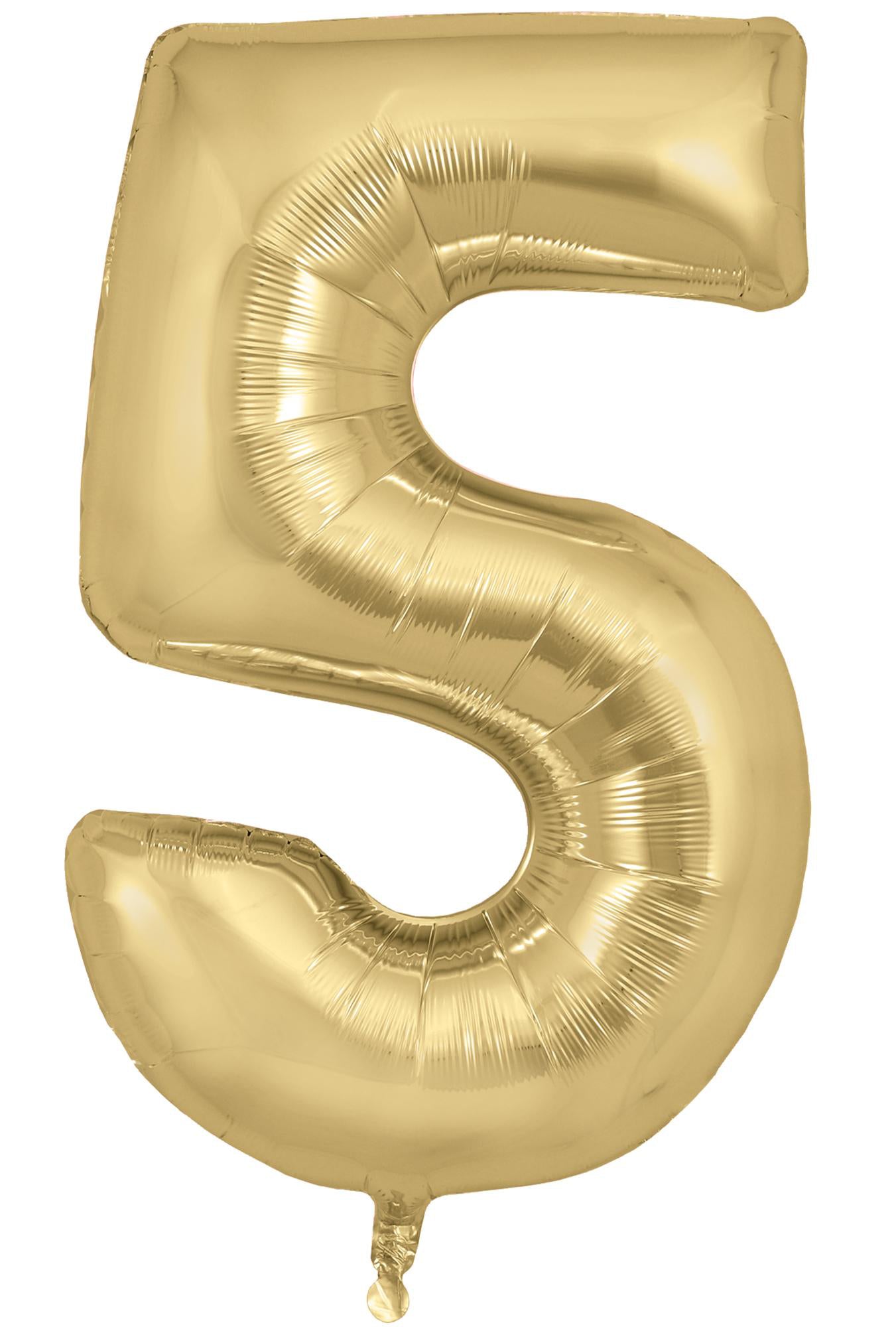34" Foil Number Balloon - Gold