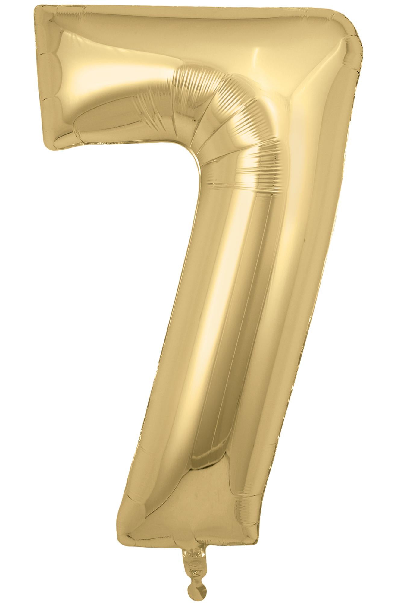 34" Foil Number Balloon - Gold