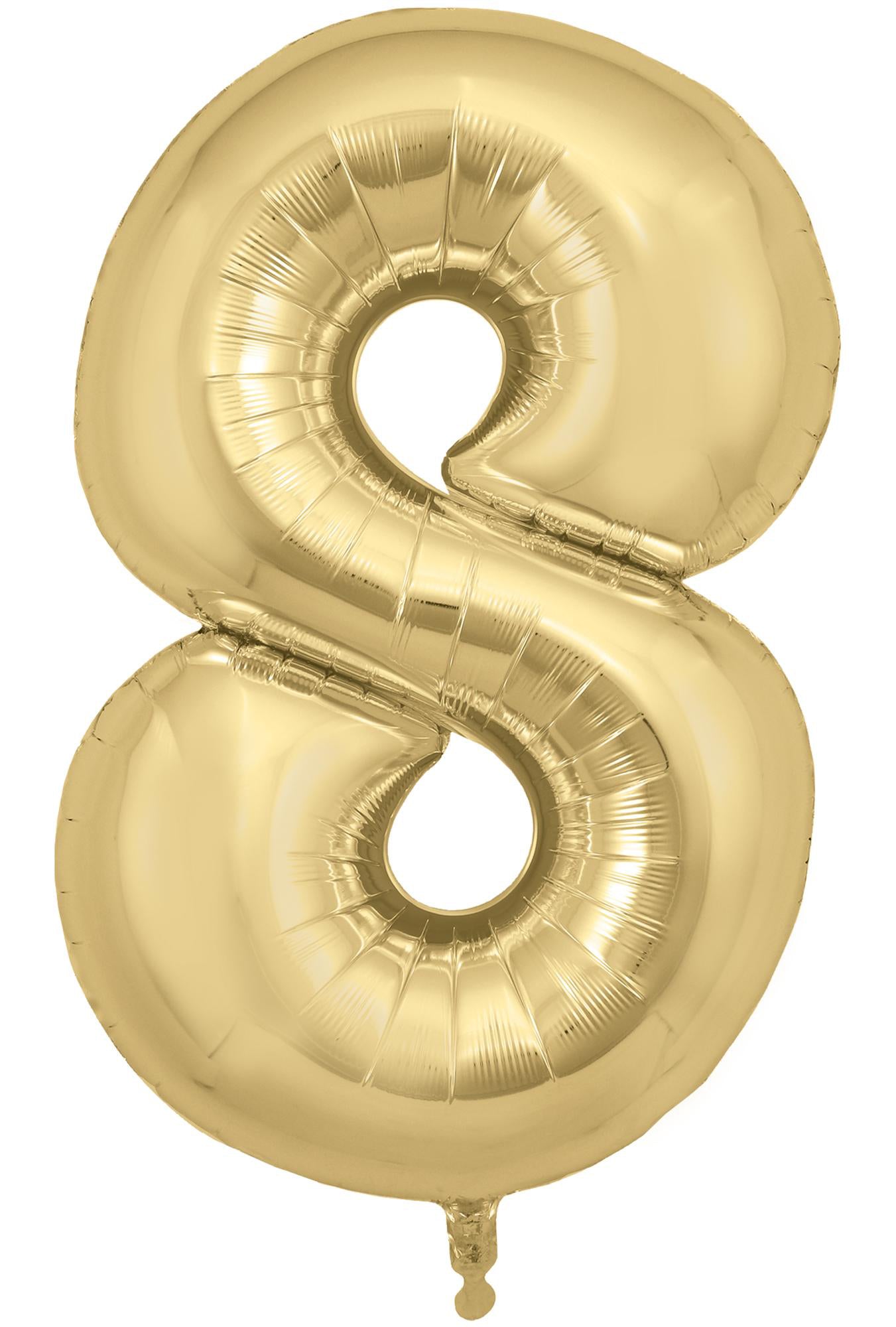 34" Foil Number Balloon - Gold