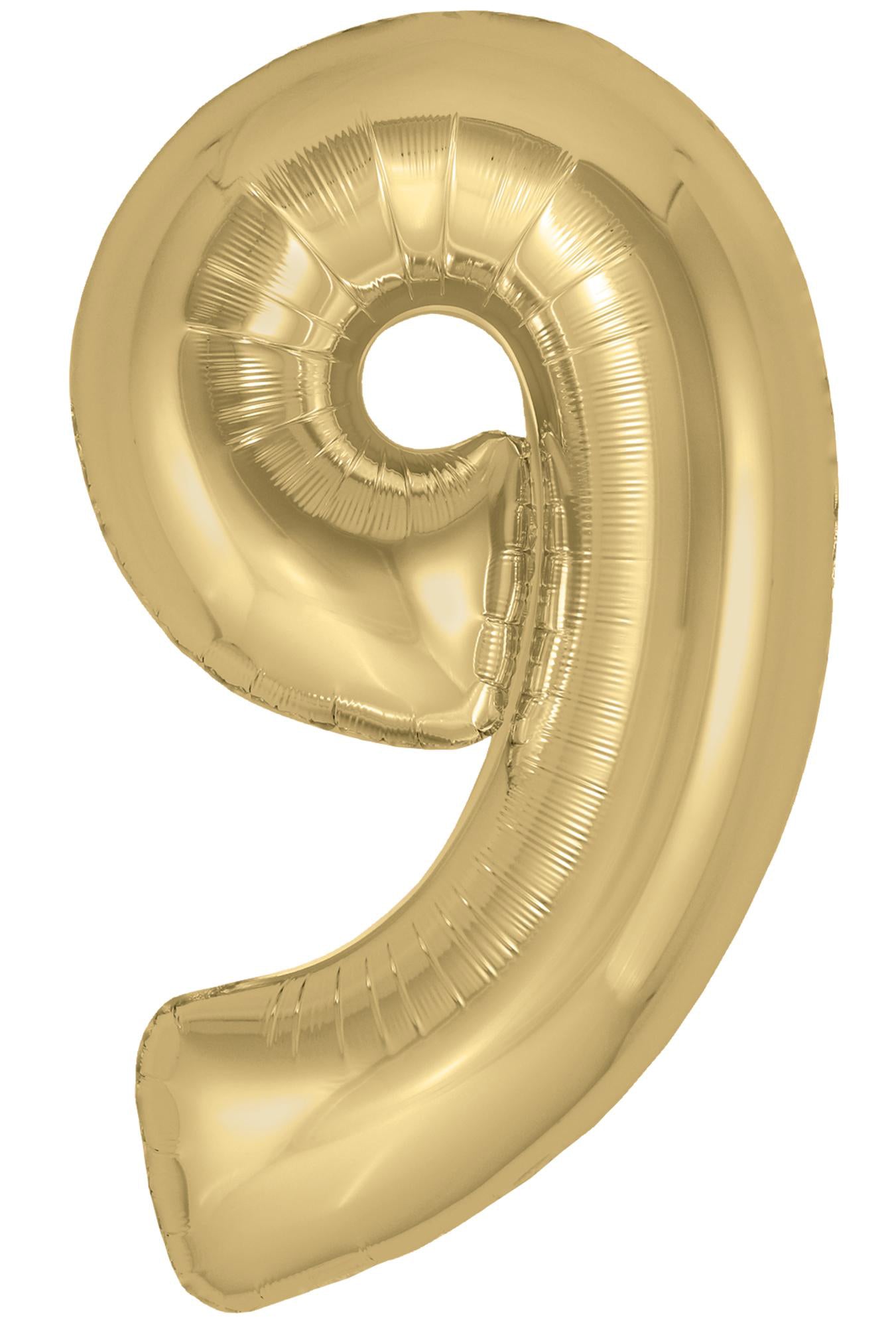 34" Foil Number Balloon - Gold