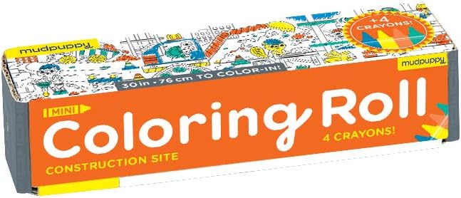 Construction Site Mini Coloring Roll
