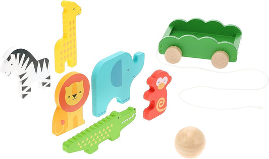 Safari Animals Wooden Bowling