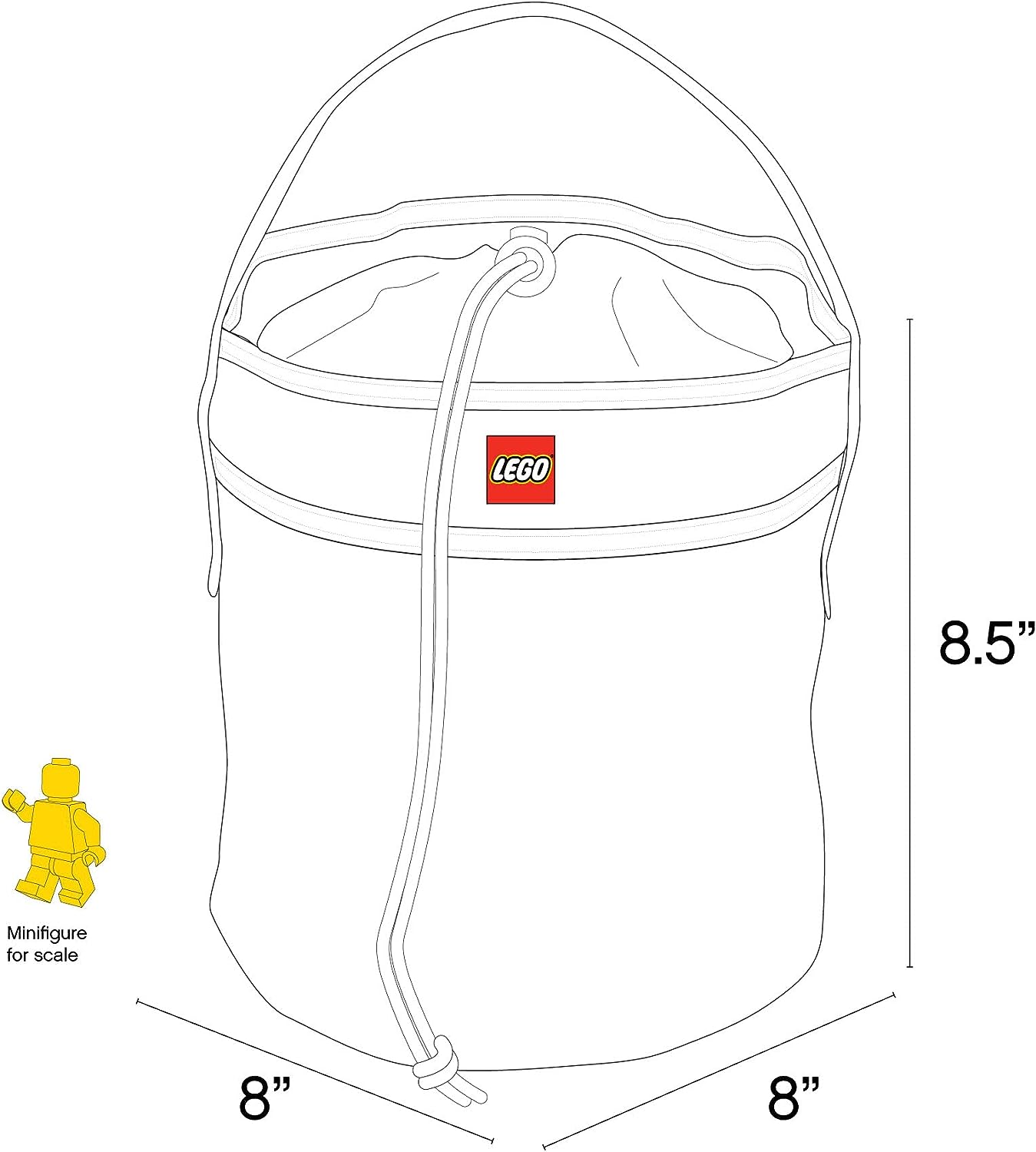Lego® Storage Cinch Bucket - Blue
