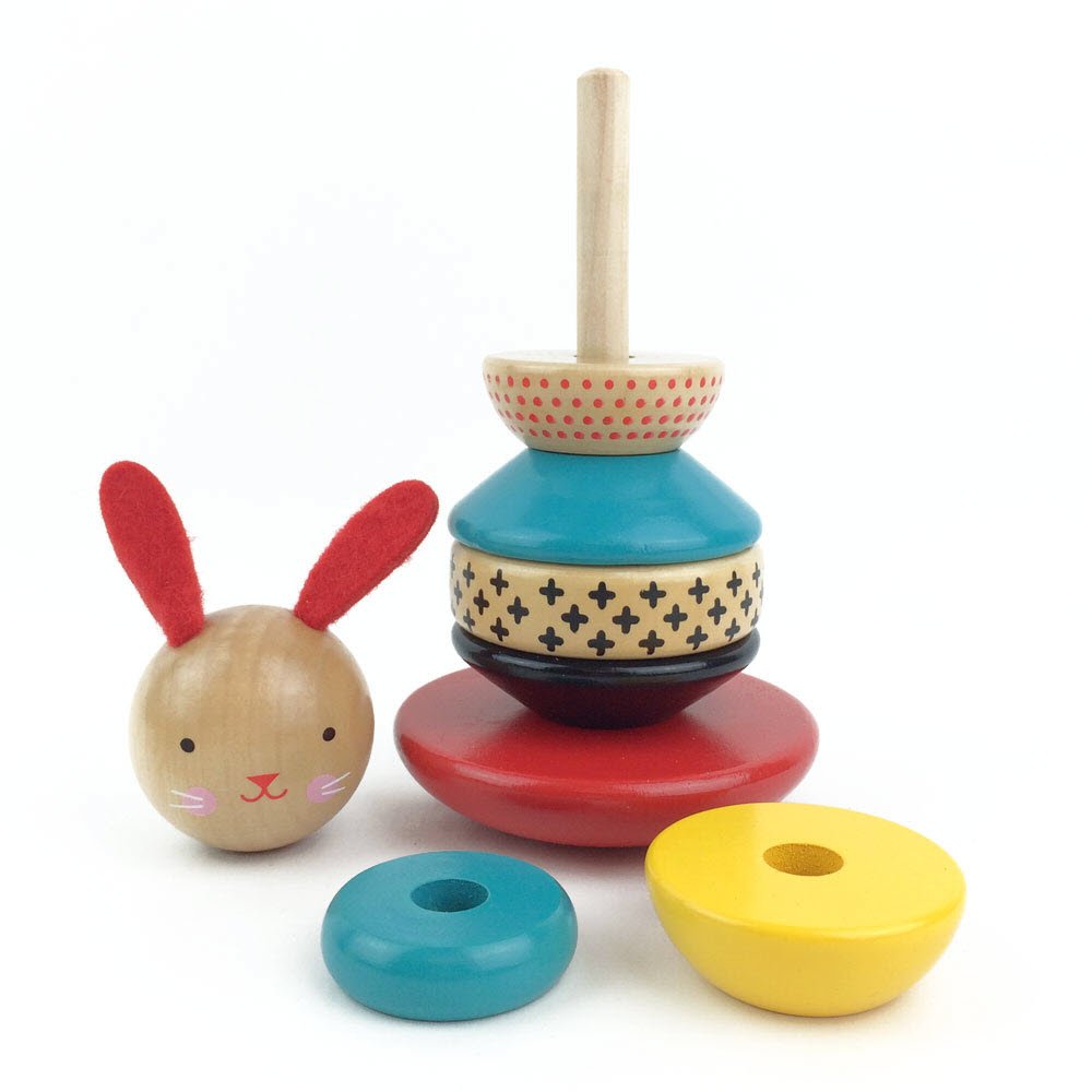 Modern Bunny Wooden Stacking Toy
