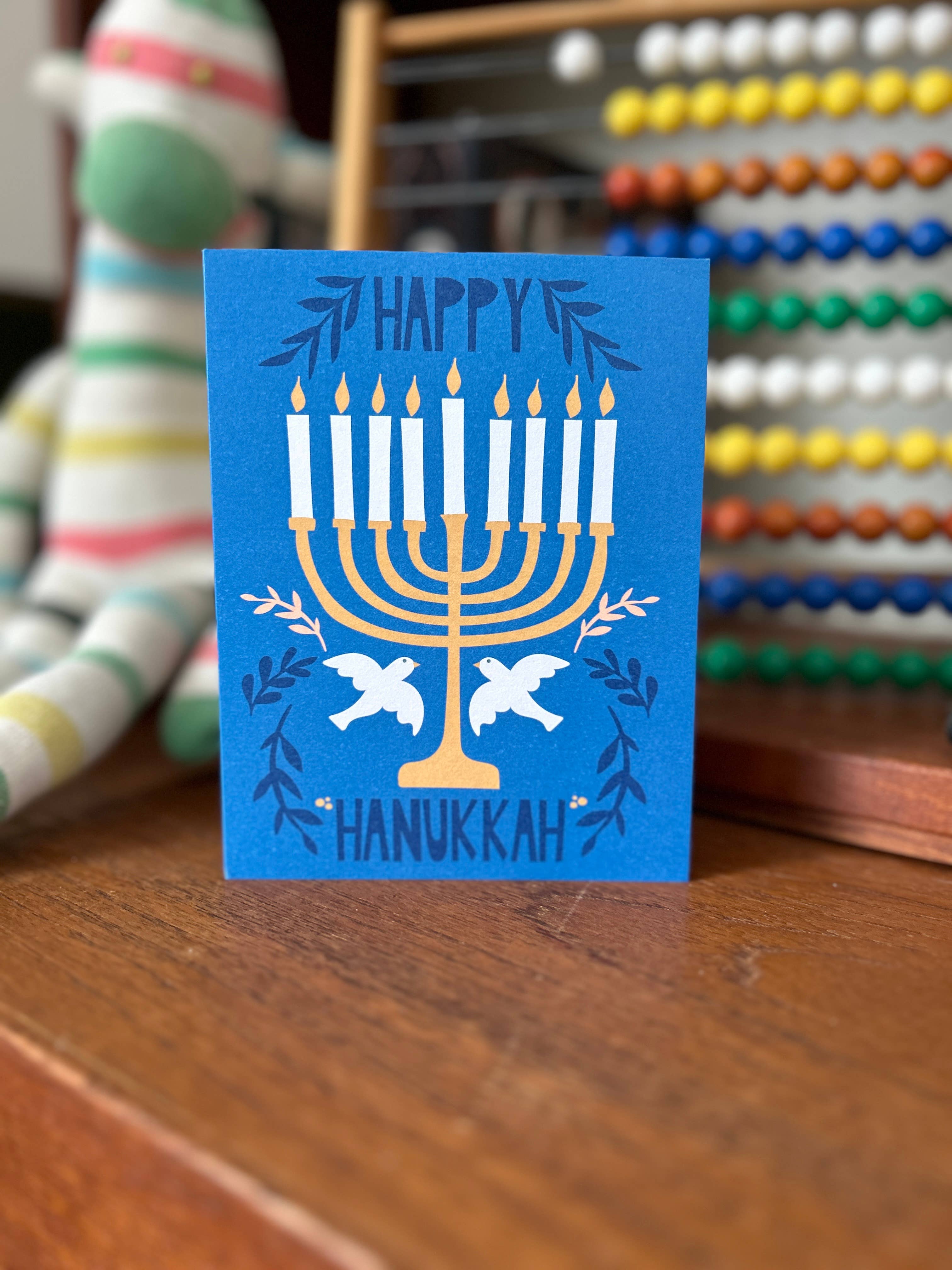 Bright Lights Hanukkah Card