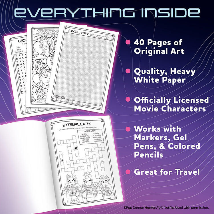 KPop Demon Hunters Activity Book