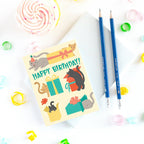 Cats and Boxes Birthday Card