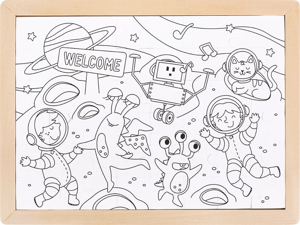 Space Friends Wooden Puzzle