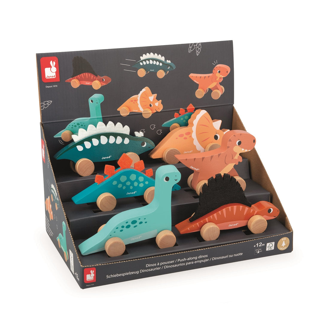 Dino - Push-Along Dinos (Sold 6 Units - 6 Models)