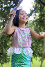 Misty Mermaid Dress, Pink/Blue, Size 5-6