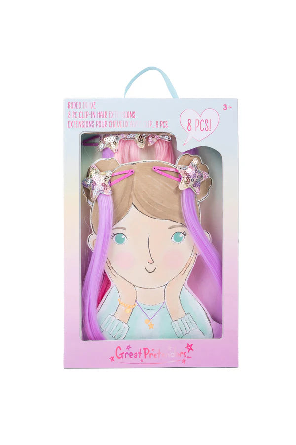 Rodeo Drive Multi Colour Clip In Extensions, 8 pcs