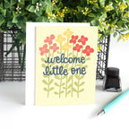 Cute Floral New Baby Card