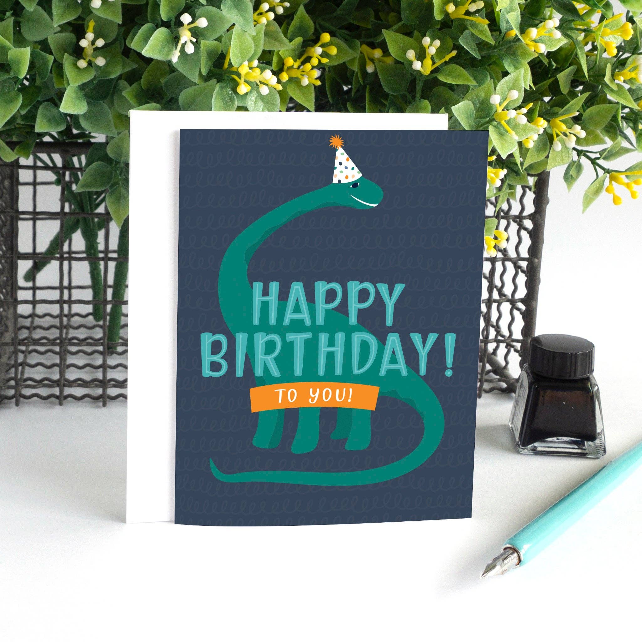 Happy Birthday to You Children's Dinosaur Birthday Card
