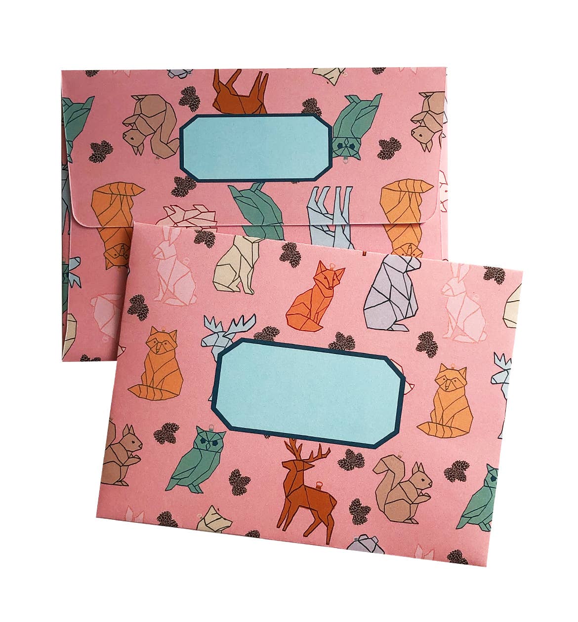 Holiday Card – Bike with Tree and Origami Woodland Ornaments