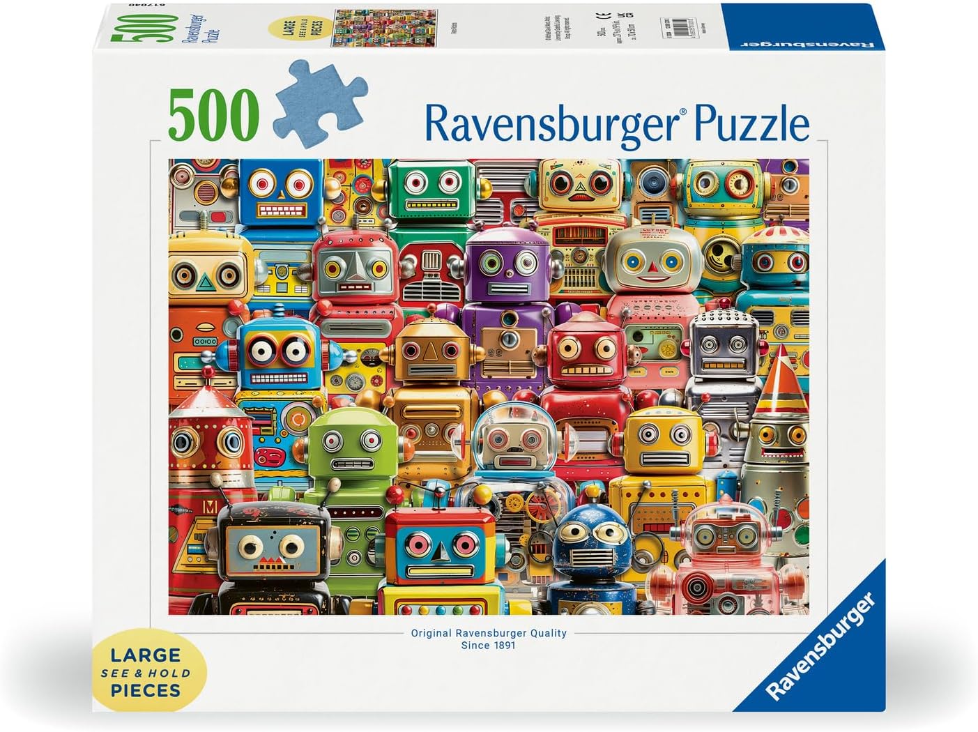 Retro Robots 500 Pc Puzzle