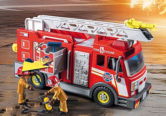 Fire Truck with Flashing Lights