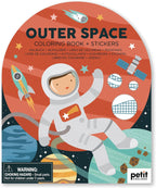 Coloring Book with Stickers Outer Space