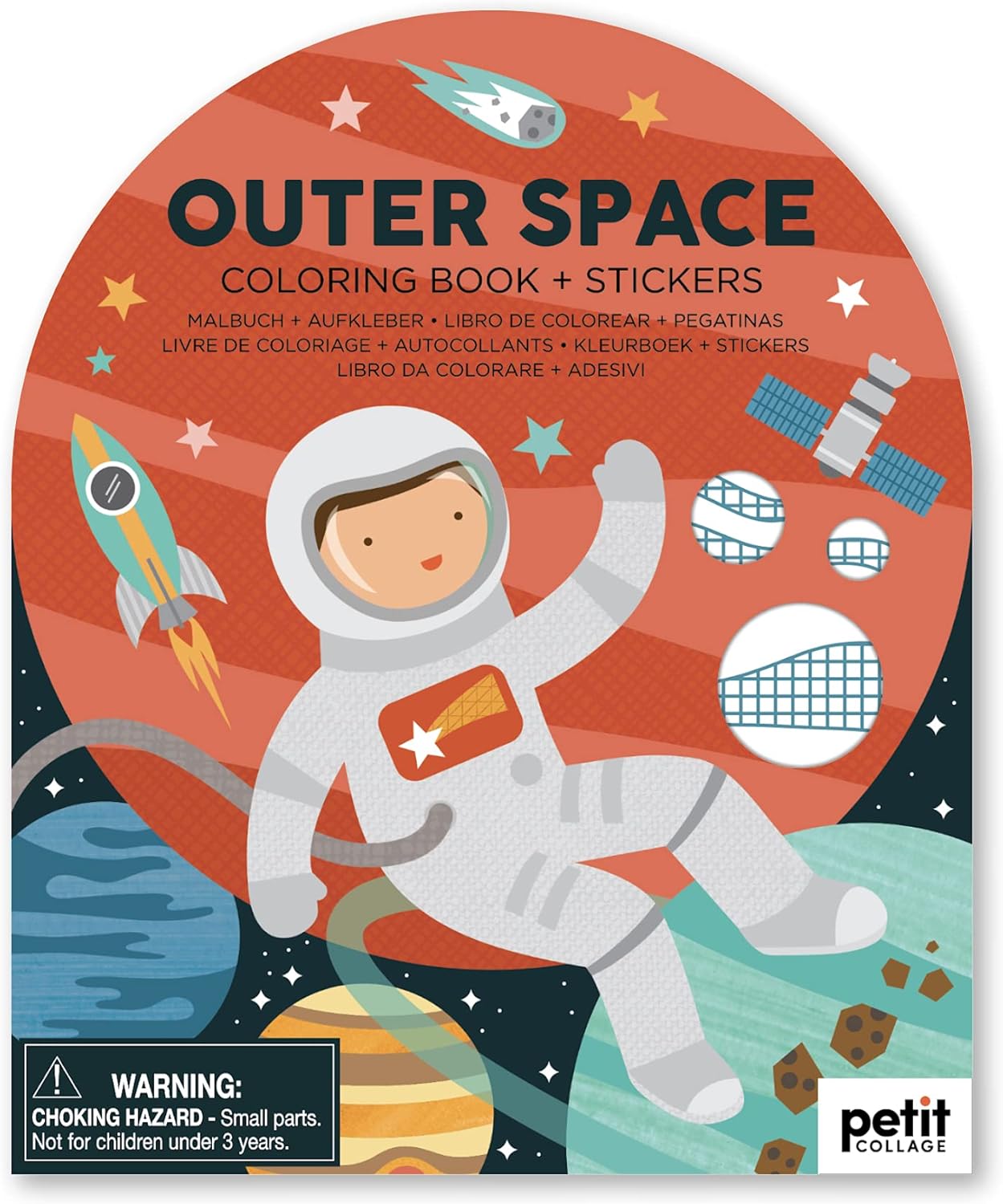 Coloring Book with Stickers Outer Space