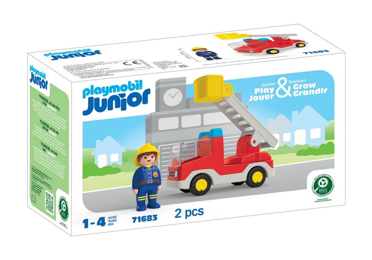 Playmobil JUNIOR Ladder Unit Fire Truck 71683 box