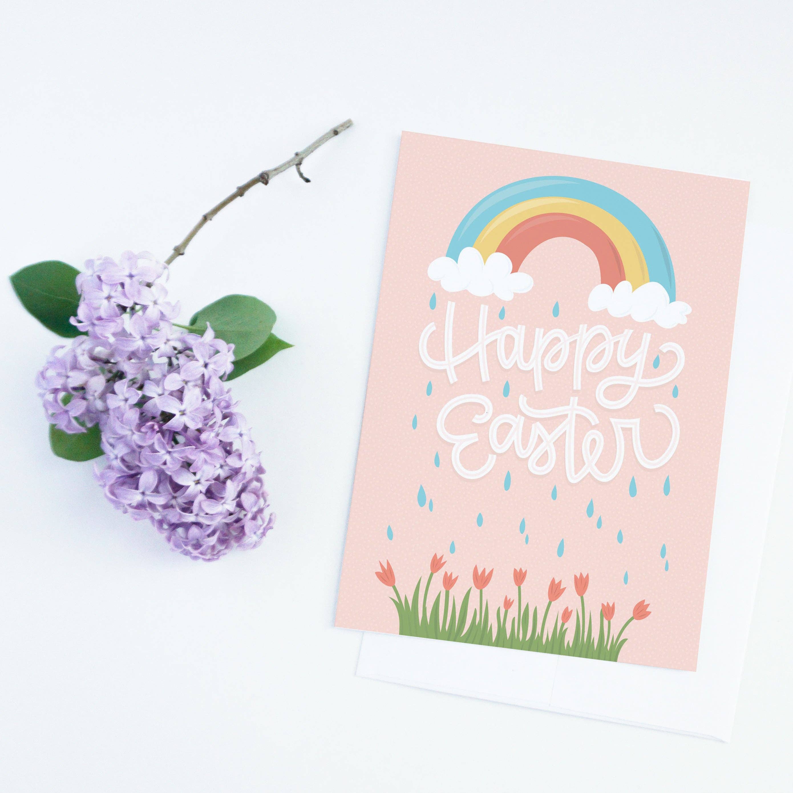 Rainbow Happy Easter Card