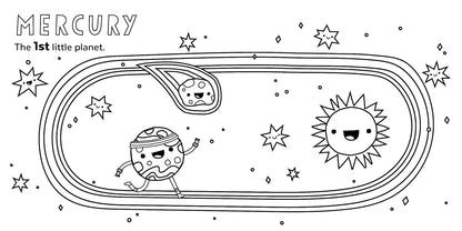 8 Little Planets Coloring Book