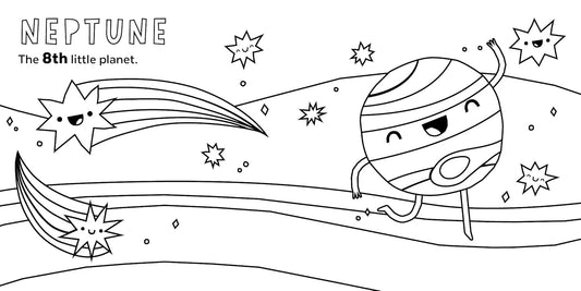 8 Little Planets Coloring Book