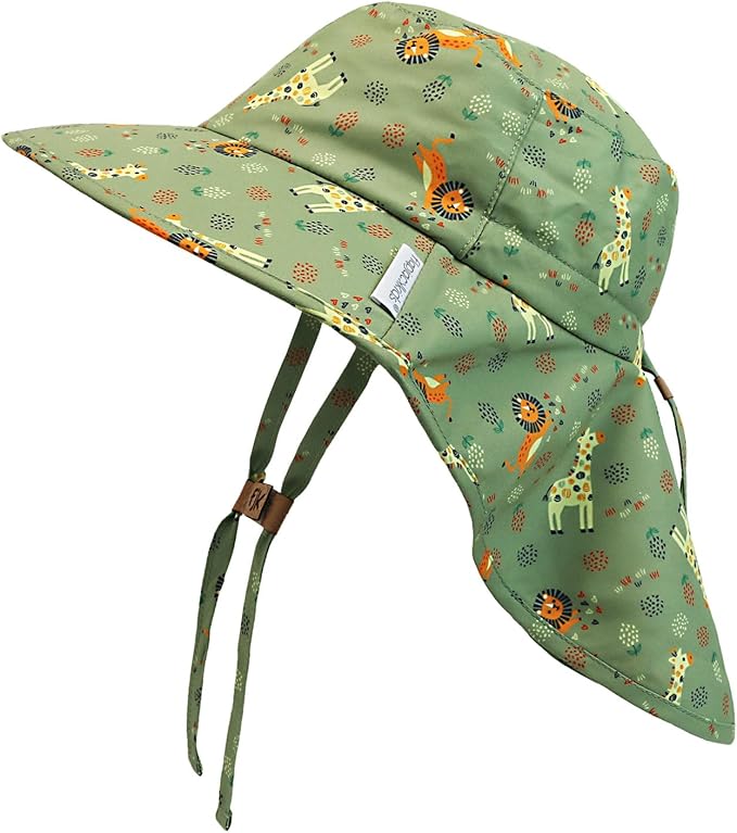 Sun Hat Neck Cape - Giraffe/Lion