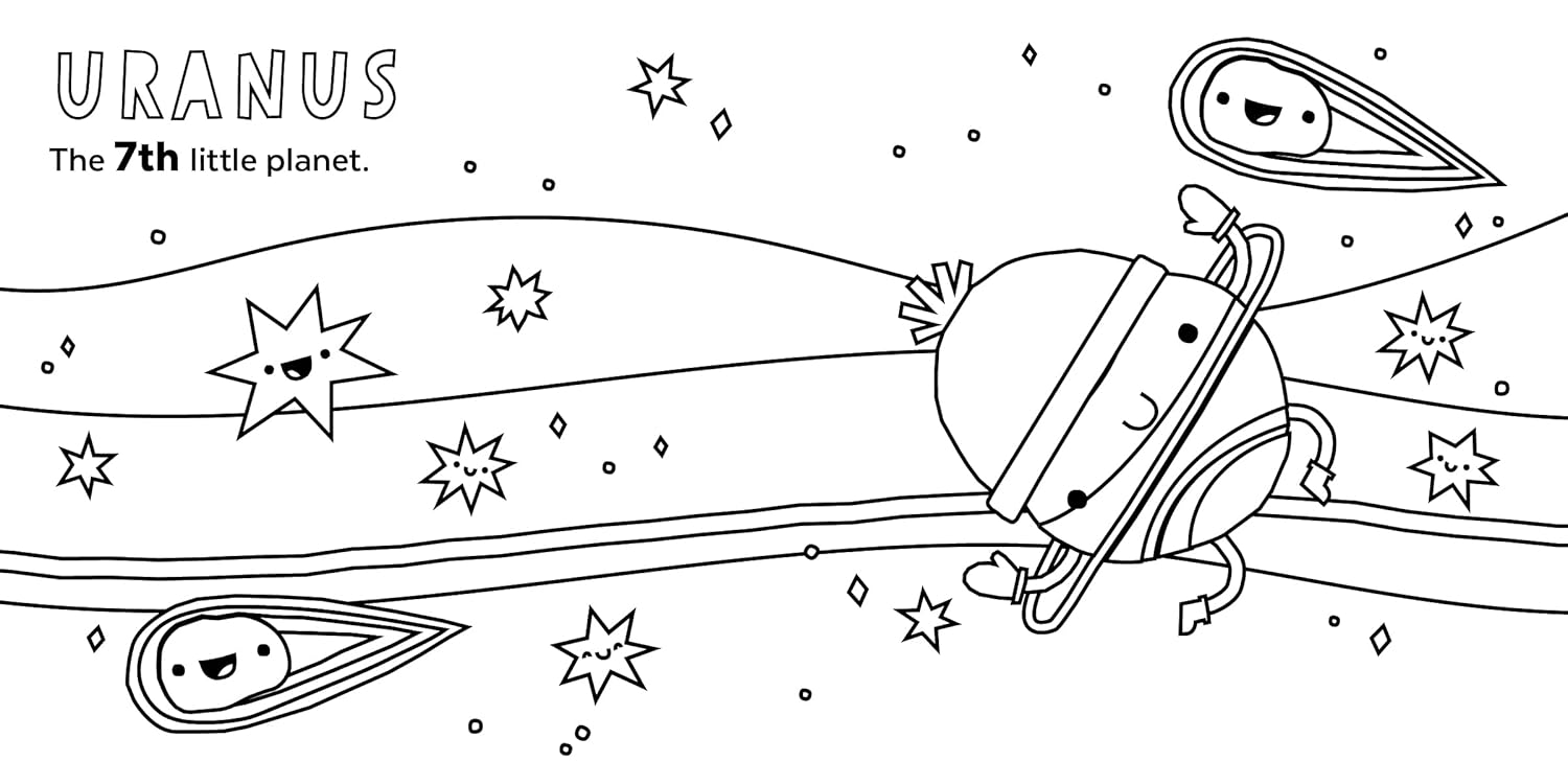 8 Little Planets Coloring Book