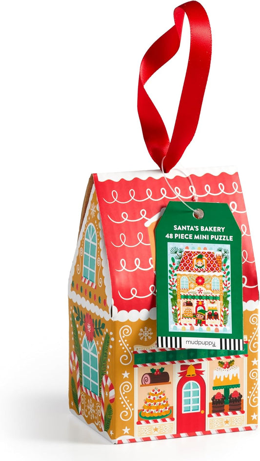 Santa's Bakery 48 Piece Mini Puzzle Ornament