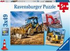 Diggers at Work 3 x 49 pc Puzzle
