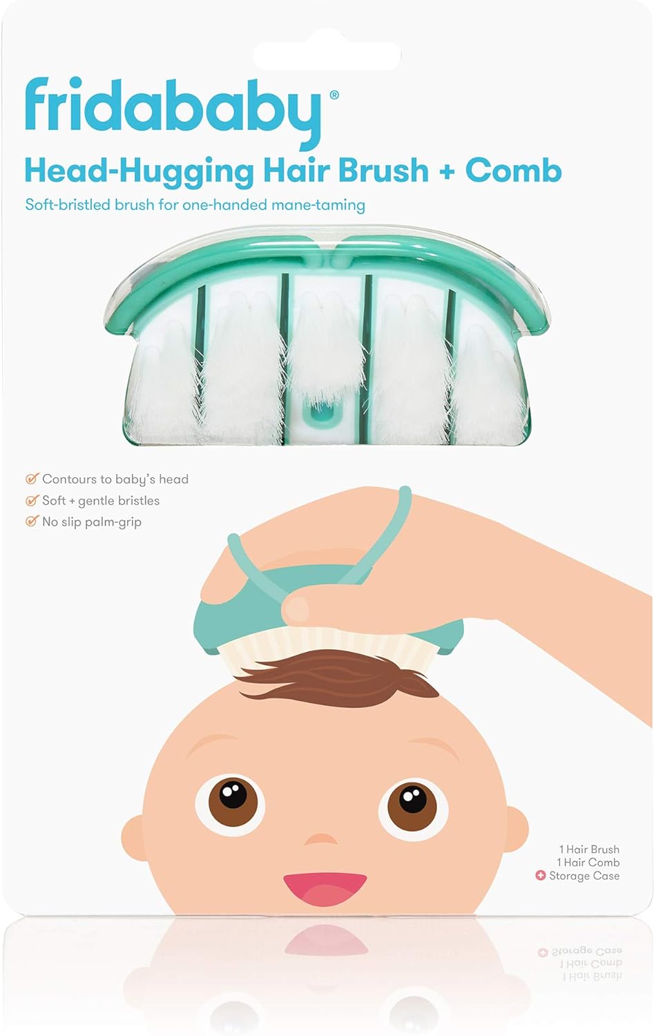 Baby Head-Hugging Hairbrush + Styling Comb Set