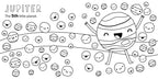 8 Little Planets Coloring Book