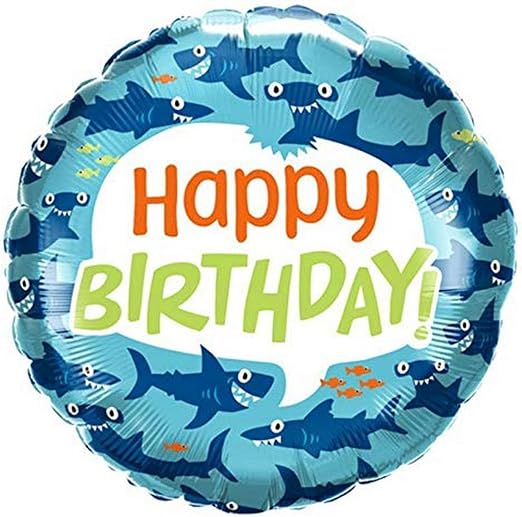 18" Foil Balloon - Fun Sharks