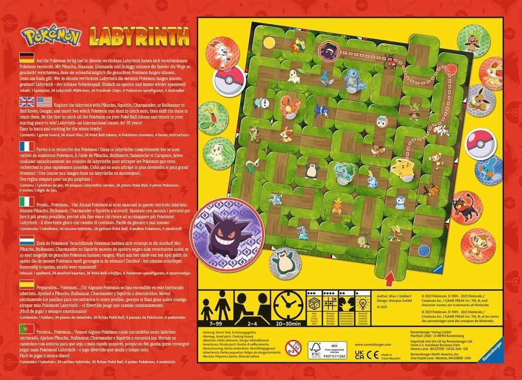Pokémon Labyrinth Family Board Game