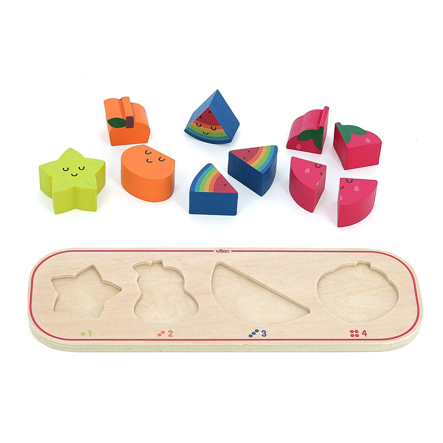 1, 2, 3 and 4 Fruits Early Learning Puzzle by Andy Westface
