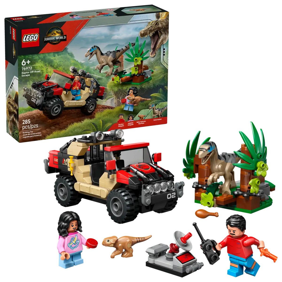 Jurassic World Raptor Off-Road Escape Dinosaur