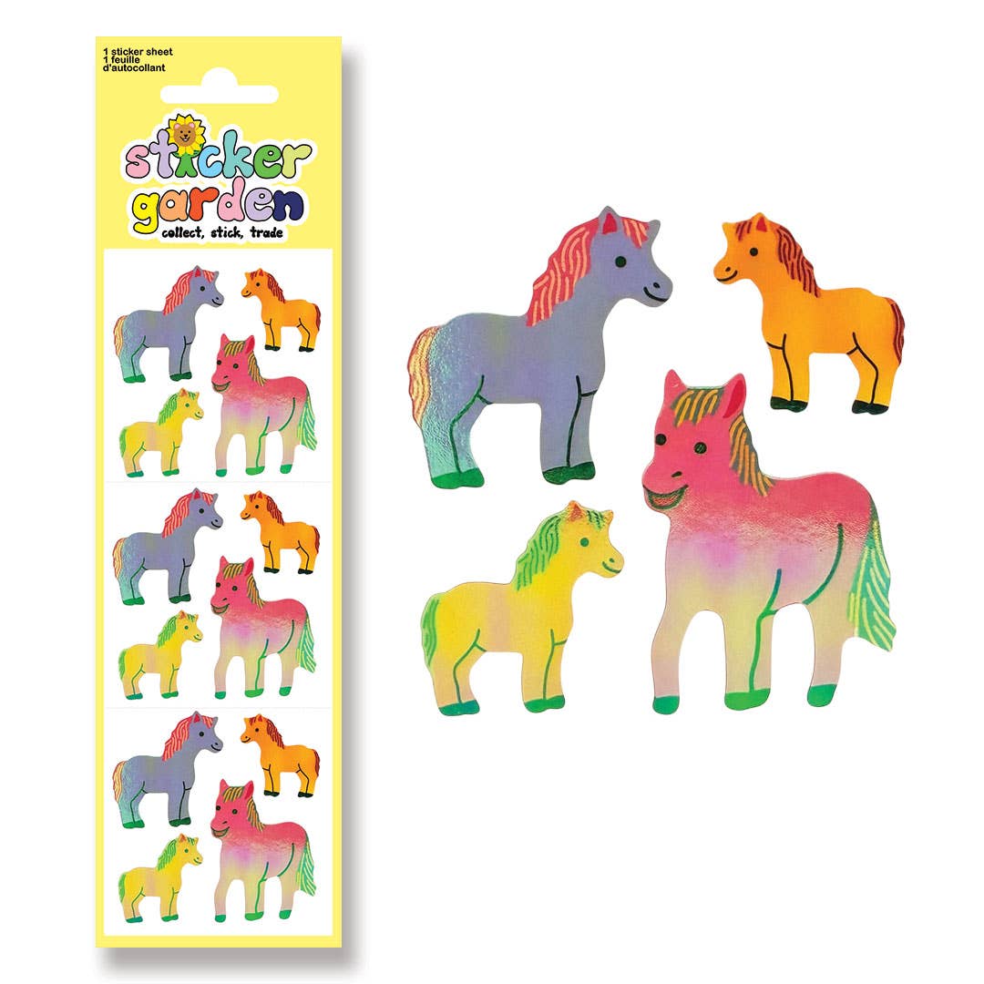 Pearl Colourful Ponies Stickers