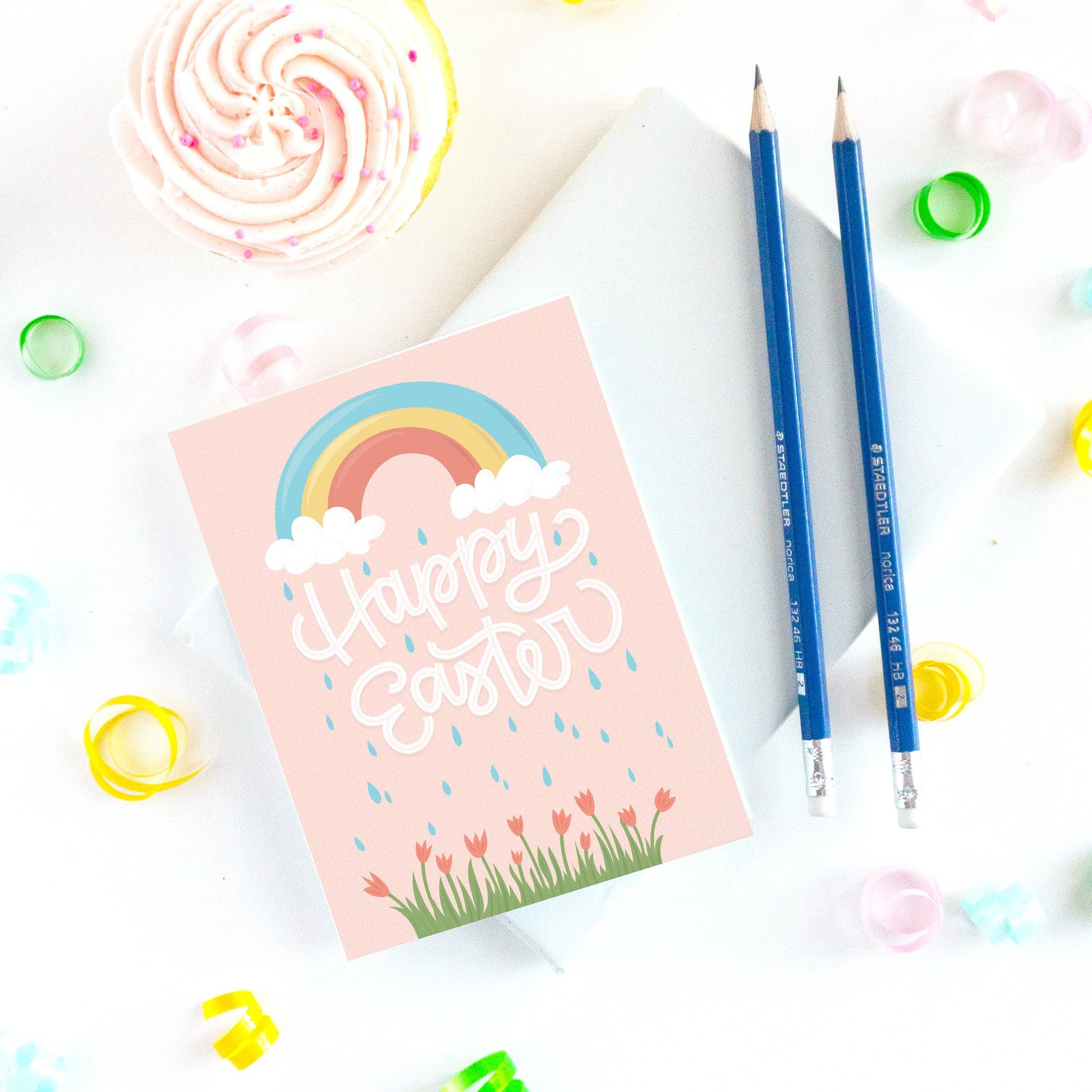 Rainbow Happy Easter Card