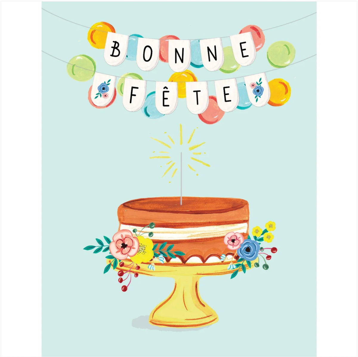Bonne Fete Birthday Party Card